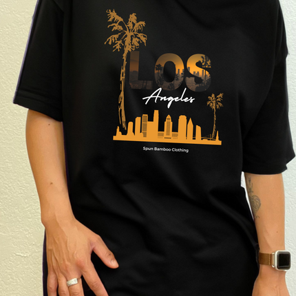 Los Angeles Unisex Bamboo Viscose/Organic Cotton Short Sleeve Graphic T-Shirt