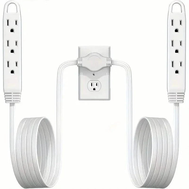 12-Foot Long Extension Cord Power Strip with 6 Feet on Each Side 13A 125V 1625W
