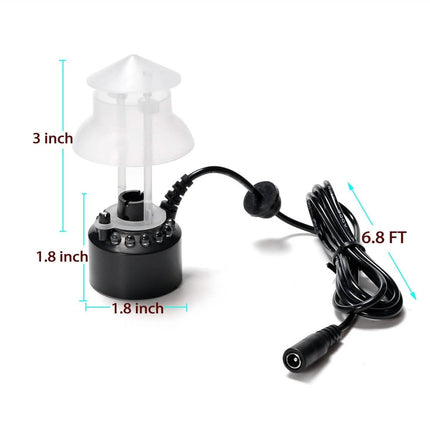 12 LED Mist Water Fountain Machine Atomizer Air Humidifier