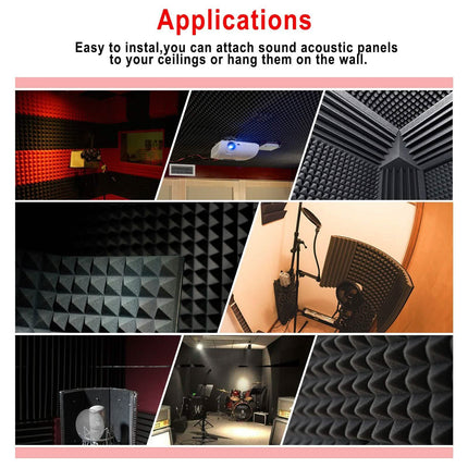 12-Pack: Sound Absorbing Foam for Recording Studio
