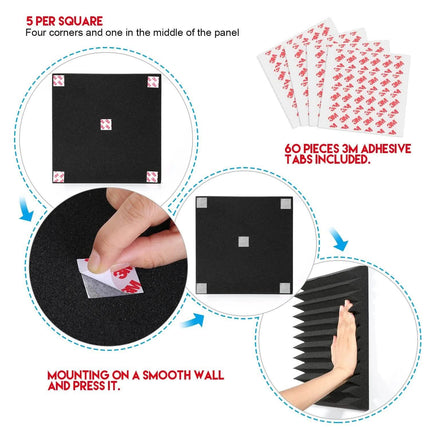 12-Pack: Sound Proof Padding Soundproof Foams