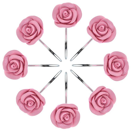 12-Piece: AGPtek Fashion Decorative Home Rose Curtain Hooks