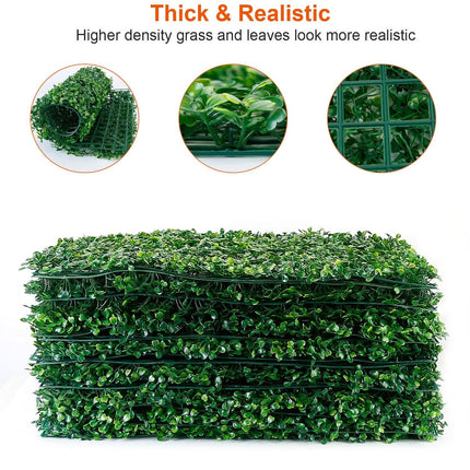 12-Piece: Artificial Boxwood Plant Grass