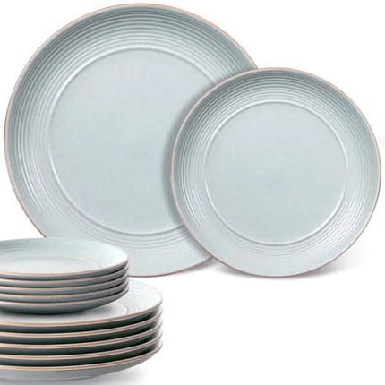 12-Piece: HITECLIFE Microwave and Dishwasher Safe Dinner Plates Set