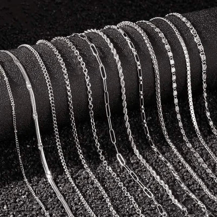 12-Pieces: Stainless Steel Clavicle Necklace Set