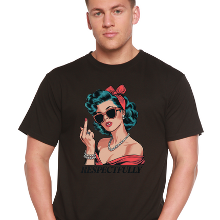 Respectfully Middle Finger Unisex Bamboo/Cotton Graphic T-Shirt