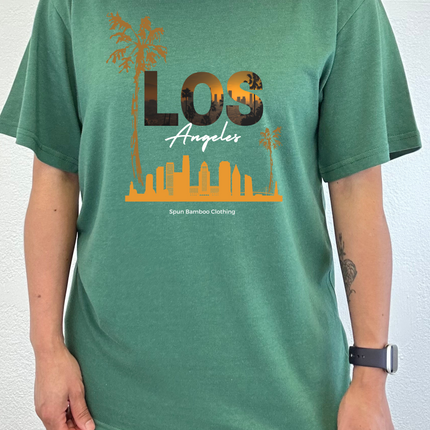 Los Angeles Unisex Bamboo Viscose/Organic Cotton Short Sleeve Graphic T-Shirt