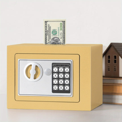 Compact Digital Safe Box – Keypad & Key Access