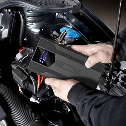 12V Ultra-Portable Car Battery Jump Starter with Advanced Smart Clip & Intuitive LCD Display