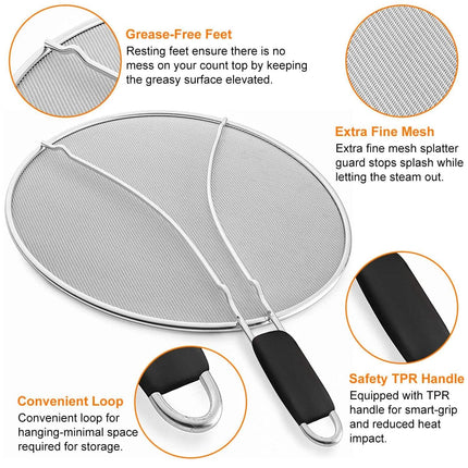 13-Inch Stainless Steel Grease Splatter Screen