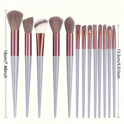 13-Piece: Professional Soft Fluffy Makeup Brush Set with Bag Case