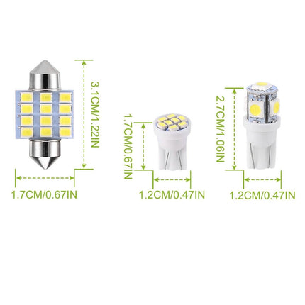 13-Pieces: T10 31mm Festoon LED Light