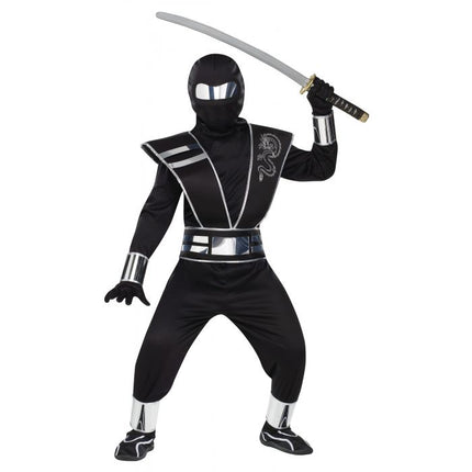 Boy's Silver Mirror Ninja Costume