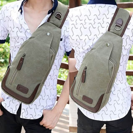 Canvas Shoulder Sling Bag - Assorted Colors