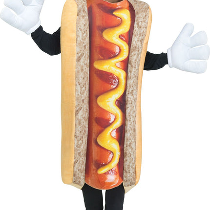 Photoreal Adult Hot Dog Costume Tunic Standard