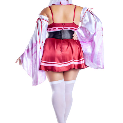 Sakura Shrine Maiden Women Plus Costume