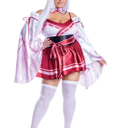 Sakura Shrine Maiden Women Plus Costume