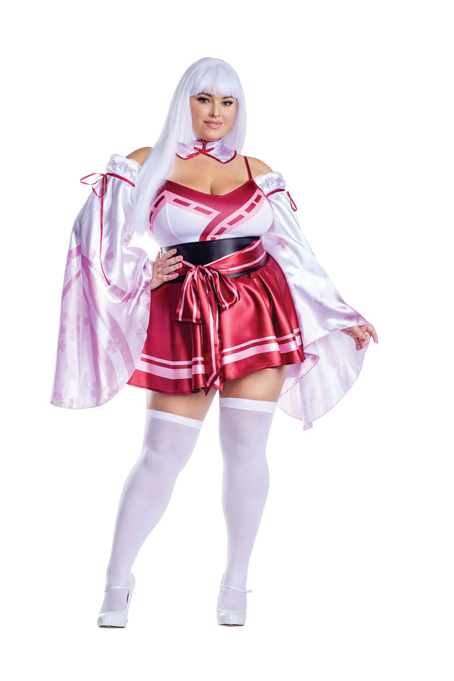 Sakura Shrine Maiden Women Plus Costume