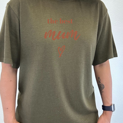 The Best Mum Unisex Bamboo Viscose/Organic Cotton Short Sleeve Graphic T-Shirt