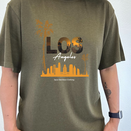 Los Angeles Unisex Bamboo Viscose/Organic Cotton Short Sleeve Graphic T-Shirt