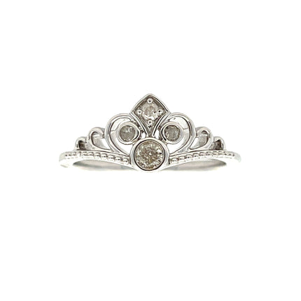 Genuine .17ct Diamond Ring Sterling Silver