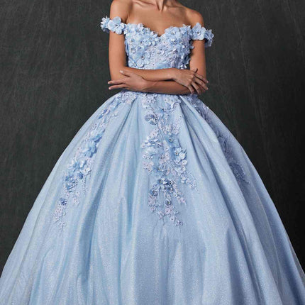 Juliet 1433 Dress Quinceanera Ball Gown 3D Floral Embroidered