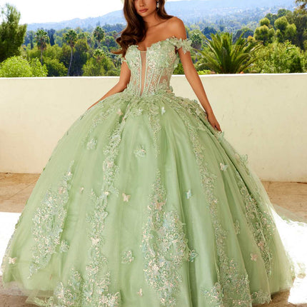 Juliet JT1485J Off the Shoulder Cinderella Quinceanera Ball Gown