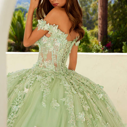 Juliet JT1485J Off the Shoulder Cinderella Quinceanera Ball Gown