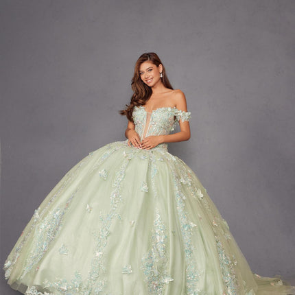 Juliet JT1485J Off the Shoulder Cinderella Quinceanera Ball Gown