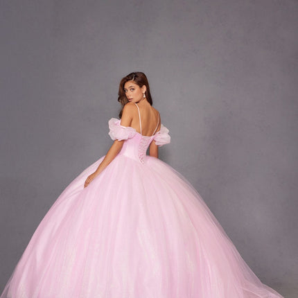 Juliet JT1487H Cold Shoulder quinceanera Ball Gown