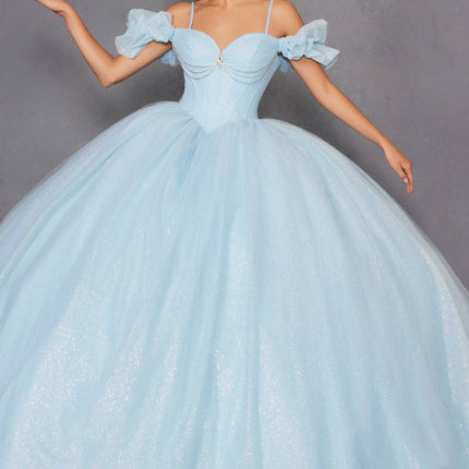 Juliet JT1487H Cold Shoulder quinceanera Ball Gown