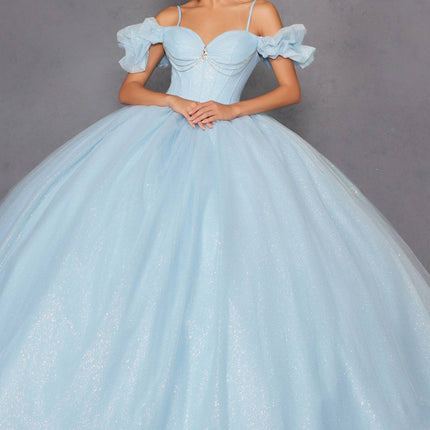 Juliet JT1487H Cold Shoulder quinceanera Ball Gown