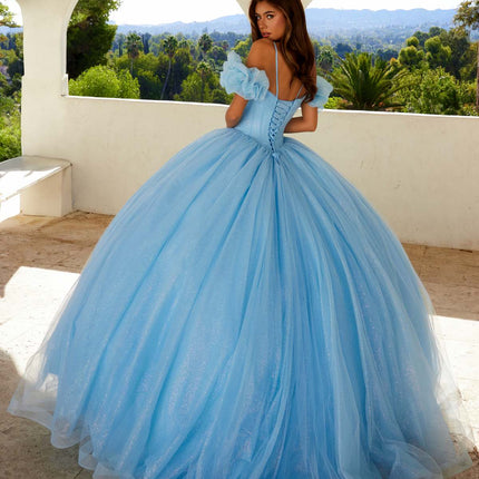 Juliet JT1487H Cold Shoulder quinceanera Ball Gown