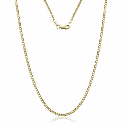 14k Solid Yellow Gold Cuban Link Chain Necklace - Assorted Sizes