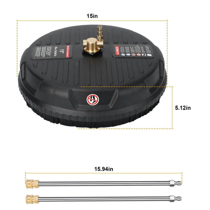 15" High Pressure Flat Surface Cleaner