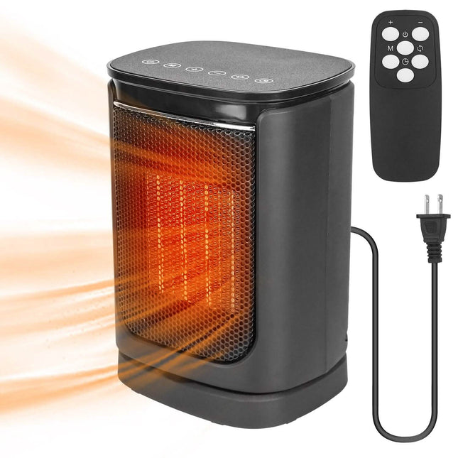 1500W Electric Space Heater Ceramic Heater Fan with 3 Modes Remote Control Digital Display