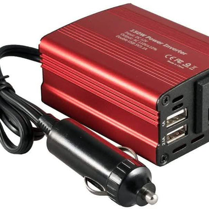 150W Car Power Inverter 12V DC to 110V AC Converter with 3.1A Dual USB Car Charger