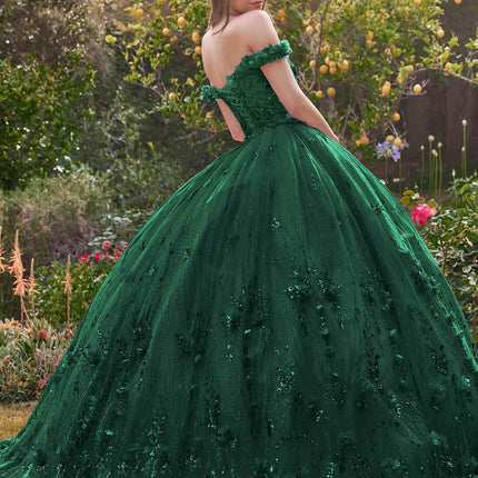 Ladivine 15704 Off the Shoulder Quinceanera Floral Ball Gown