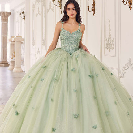 Ladivine 15718 Long Princess Layered Tulle 3D Applique Ball Gown
