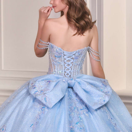 Ladivine 15735 Off the Shoulder Beaded Corset Bodice Quinceanera Ball Gown