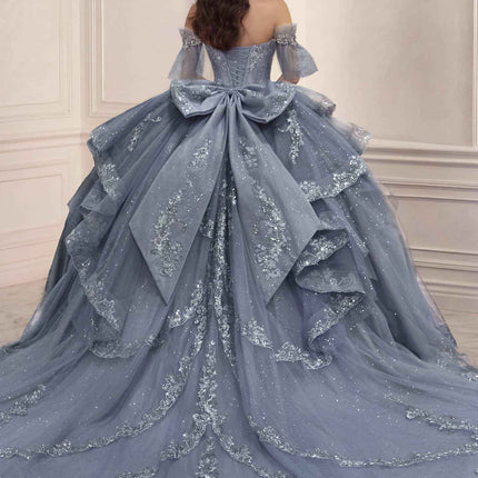 Ladivine 15741 Sweetheart Neckline Choker Strap Quinceanera Gown