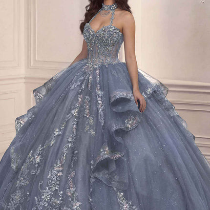 Ladivine 15741 Sweetheart Neckline Choker Strap Quinceanera Gown