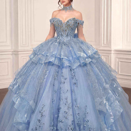 Ladivine 15742 Off the Shoulder Poofy Quinceanera Ball Gown