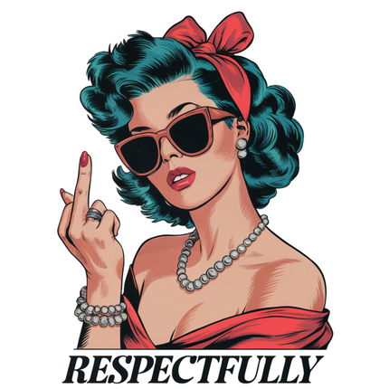 Respectfully Middle Finger Unisex Bamboo/Cotton Graphic T-Shirt