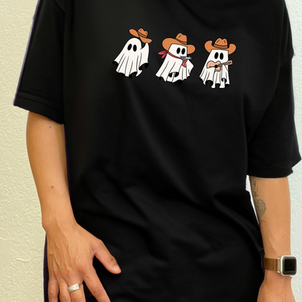 Cowboy Ghosts Unisex Bamboo Viscose/Organic Cotton Short Sleeve Graphic T-Shirt