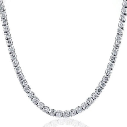 16" 20Ct Diamond Tennis Necklace 14k White Gold Lab Grown