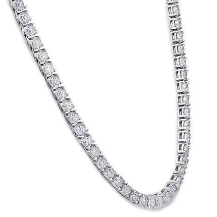 16" 20Ct Diamond Tennis Necklace 14k White Gold Lab Grown