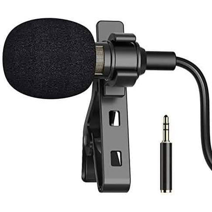 16 Feet Single Head Lavalier Lapel Microphone Omnidirectional Condenser Mic