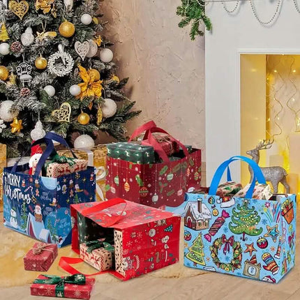 16-Pieces: Large Reusable Non-Woven Shopping Bags