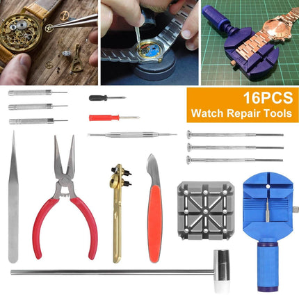 16-Pieces Set: Watch Repair Tool Kit